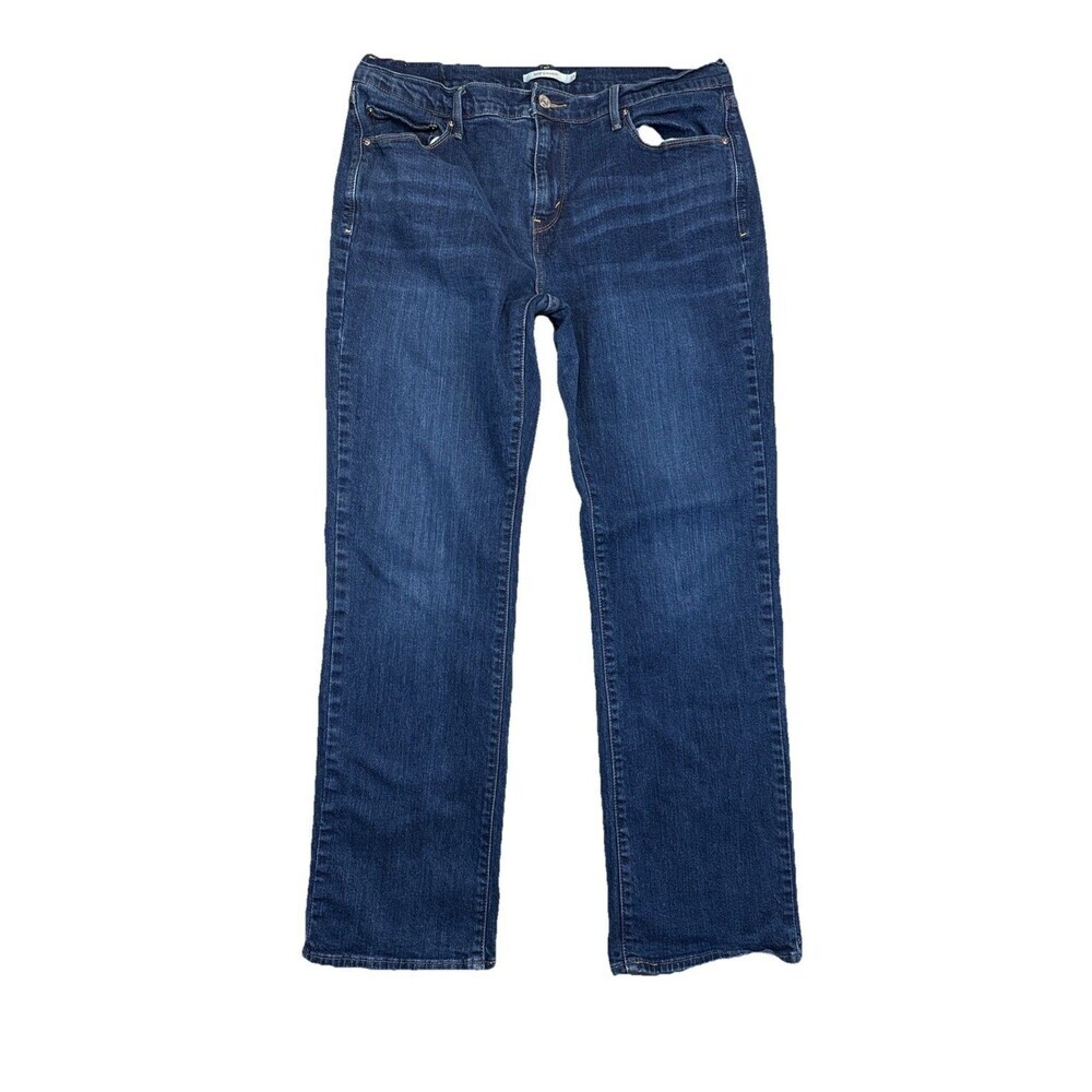 Levi’s 505 Women’s Straight Leg Jeans Sz 14 Mid-Rise Blue Denim Casual